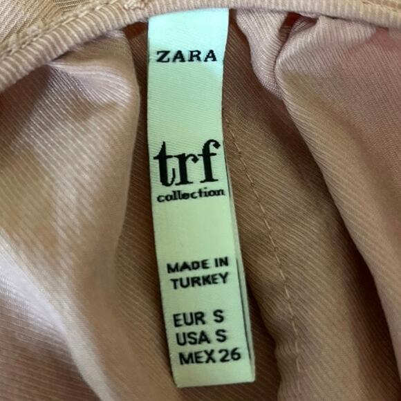 ZARA TRF Collection Women's Pink Long Cuff Sleeve V-Neck Wrap Blouse Top Size S - Picture 3 of 4